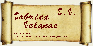 Dobrica Velanac vizit kartica